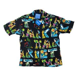 Market Studio Island Life Camp Shirt Men's Small Button Down Short Sleeve NWT